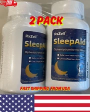 2Pack RXZELL Diphenhydramine 50mg Softgels-220 Count Each(440 Total) -Free&Ship.