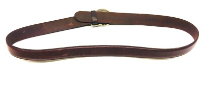 Ceinture En Cuir De Buffalo Vintage Leegin - Boucle Nickel, Taille 38, Fait Main Aux USA