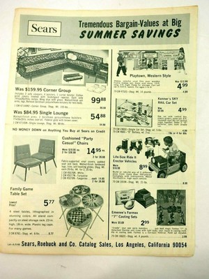 Sears & Roebuck 3 Page Catalog Sales Flyer July 1966