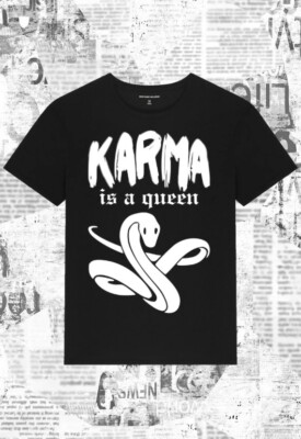 Taylor Swift Midnights  Karma Is A Queen  Black T-Shirt Merch The Eras Tour Rep