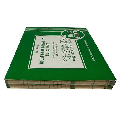 Vintage QUAKER STATE Oil Change Tabs Booklet NEAR MINT 100 Stickers - Lot of 2 - Picture 5 of 12
