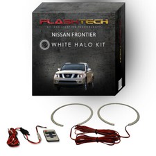 White Angel Eye LED Halo kit & RF Remote for 05-08 Nissan Frontier Headlights