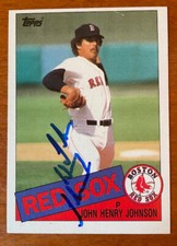 John Henry Johnson Signed 1985 Topps #734 Boston Red Sox