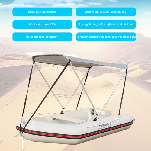 Foldable Boat Top Cover Canopy Cover for Inflatable Boats Durable Boat Tent - Picture 4 of 9