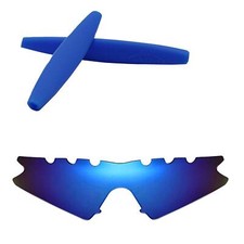 WL Ice Blue Vented Polarized Lenses  Blue Earsocks for Oakley M Frame Sweep