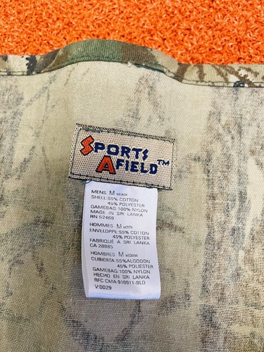 Sports Afield Camo Hunting Vest Back Pocket Size M - Picture 3 of 6