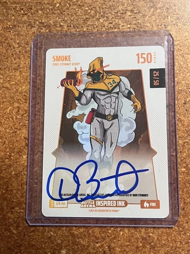 2024 Bo Jackson Battle Arena Fire # BFA-163 Smoke Dave Stewart Autograph 25/50