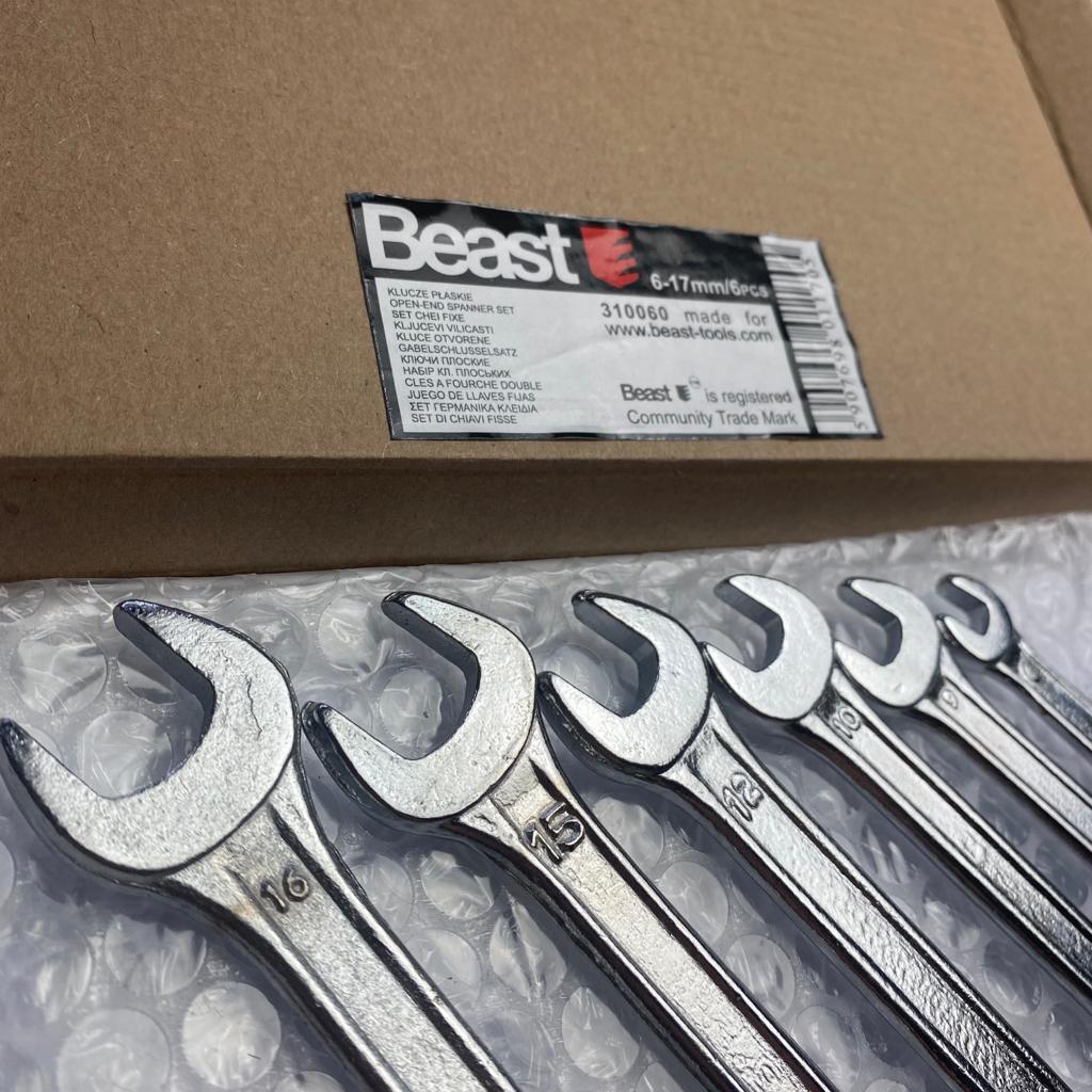 QUARKZMAN 6x Doppel-Maulschlüssel Set - 17mm & 19mm Aus Kohlenstoffstahl