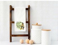 Funny Retro Sassy Kitchen Towel  shopping or murder
