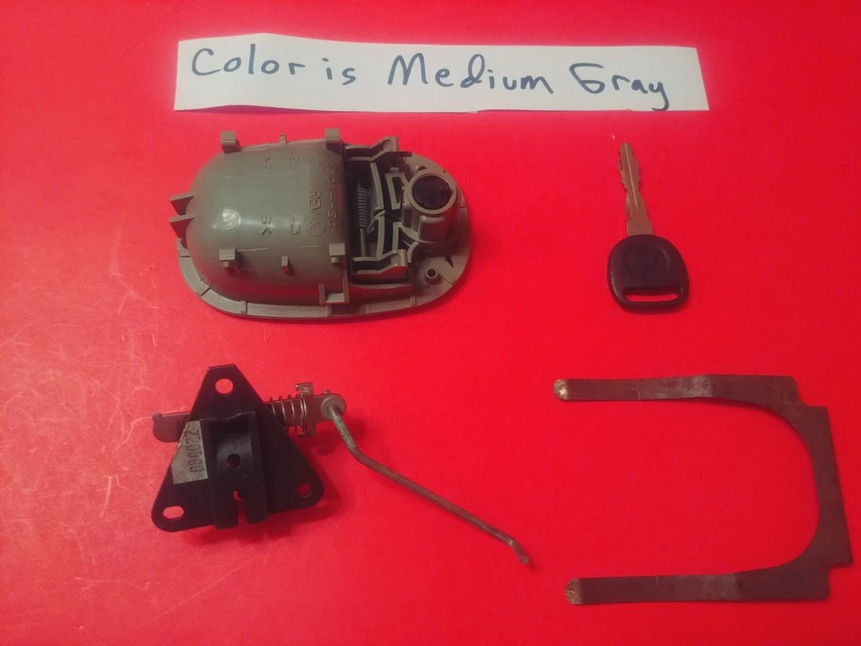 ✅OEM 02-05 Chevy Trailblazer GMC Envoy Bravada Guantera Pestillo Manija Llave MD GRIS Foto 4 de 4