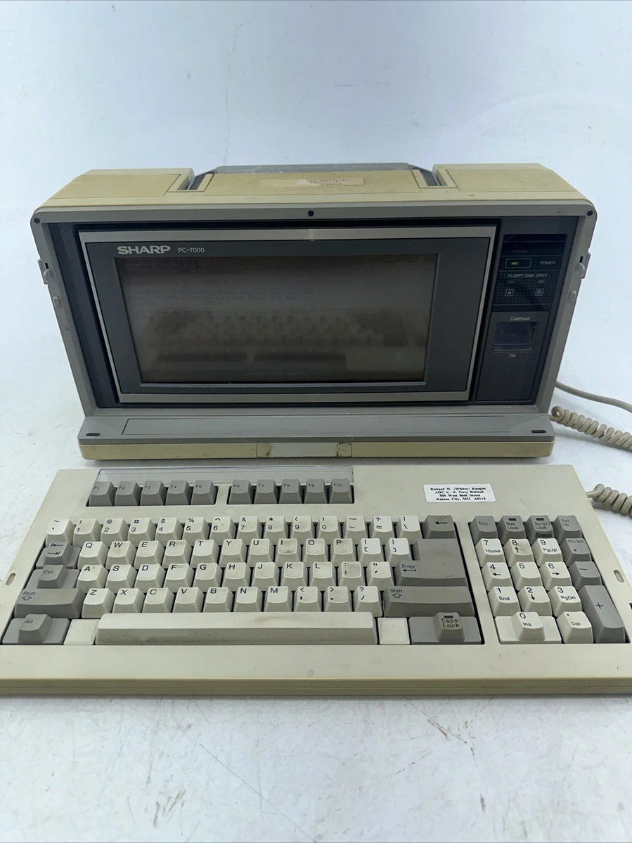 SHARP　PERSONAL　COMPUTER　PC-7000 稀少！ My first 'portable' computer - SHARP PC-7000 - not quite a laptop その他ノートPC本体