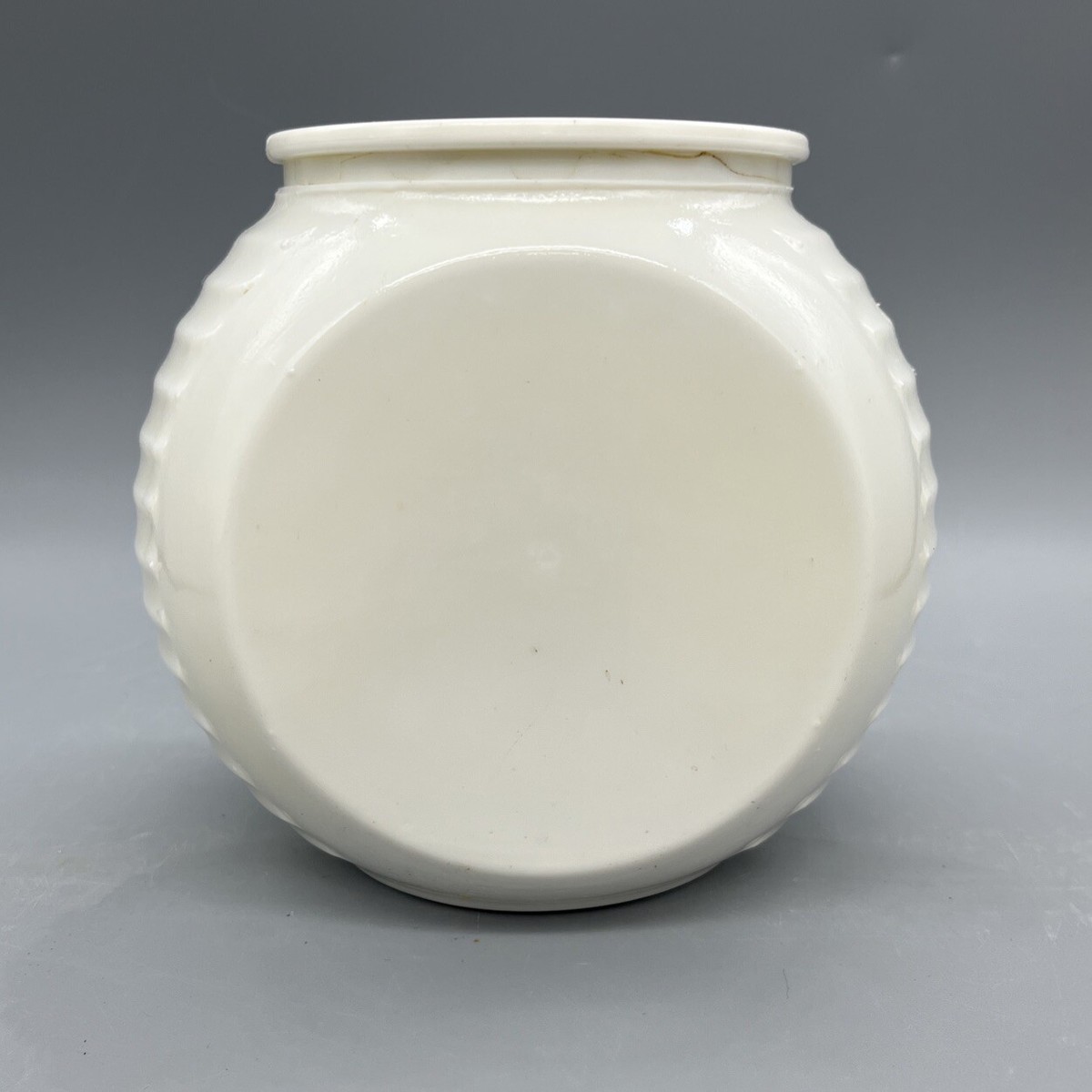 Vintage Fire King Vitrock Range Grease Jar Canister “Red Flower