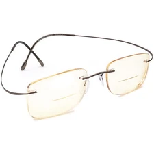 Silhouette Eyeglasses 7739 15 0102 Purple Rimless Metal Frame Austria 49[]19 150