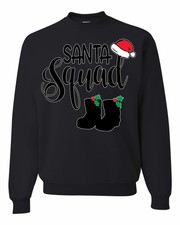Ugly Christmas Sweater  Santa Squad  Xmas Holiday Gift 