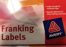 Image of 4x Franking labels 140x38mm. Avery FL01  box of 1,000pc
