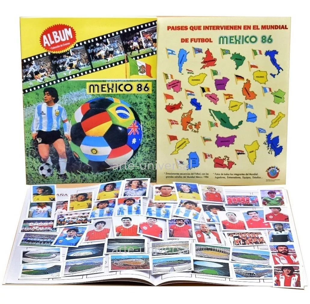 Complete HARDCOVER Album Stickers Navarrete Mexico 86 World Cup 1986  Collection