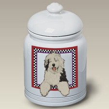 Old English Sheepdog Treat Jar