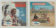 2 Sawyers View-Master Reel Packs - B725 American Indian B721 Indians of the SW