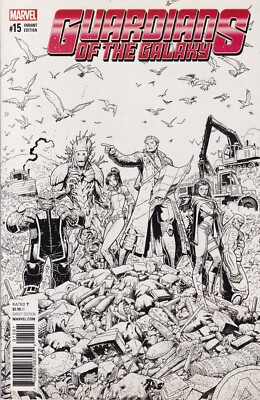 GUARDIANS OF THE GALAXY (2017) #15 - Arthur Adams 1 per store B/W VARIANT Cover