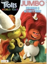 NWT ~Dreamworks Trolls World Tour Jumbo Coloring & Activity Book By Bendon