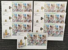 NEW ZEALAND 1996 HEALTH CAMP POSTMARK SET FDC’s (x7) MINI SHEET (ID:18/D55385)