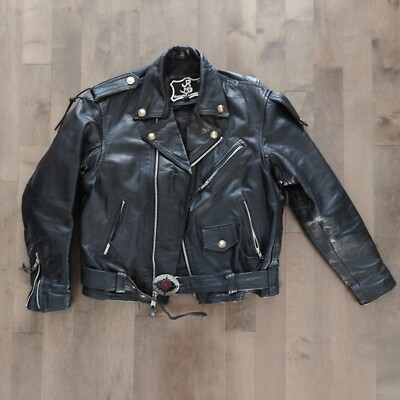 ジャケット・アウター Japanese label wrinkled finish leather Men's JR Leather Genuine Leather Motorcycle Jacket with