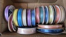 18 Spools of Ribbon, Various Colors and Widths, Most Spools are New