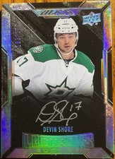 2015-16 UD Black Rookie Autograph Devin Shore #49 Dallas Stars #’d 183/299