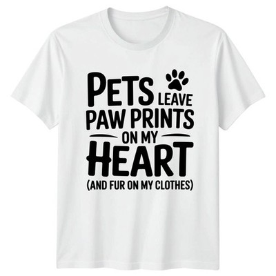Haustiere hinterlassen Pfotenabdrücke auf T-Shirt Tierliebhaber Tier Geburtstag Geschenk für Sie und Ihn