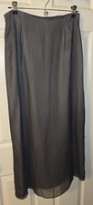 Vintage Jones New York Signature 100 Silk Lined Gray Skirt Size 12