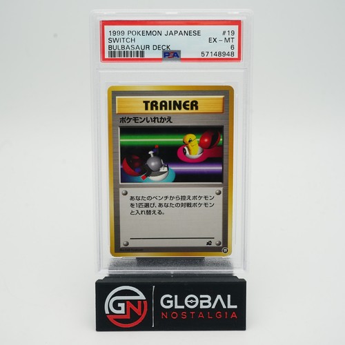 Switch #19 Bulbasaur Deck Japanese Pokemon 1999 PSA 6