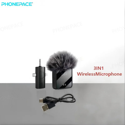 Kabelloses Lavalier Mikrofon Geräuschunterdrückung Clip Mikrofon Wiederaufladbar für IOS Andr
