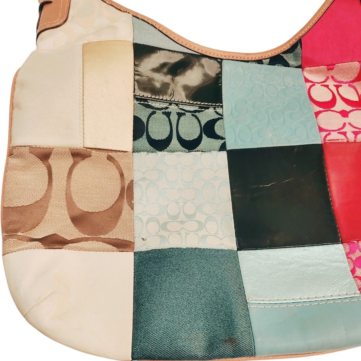 COACH Patchwork Pattern Shoulder Bag 2way Signatu… - image 14