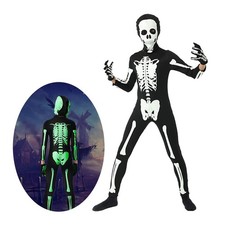 Cupohus Halloween Costume Glow in Dark, Skeleton Costume Bodysuit Jumpsuit - ...