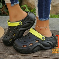 Women Chunky Platform Clogs Sandals Soft EVA Thick Sole Beach Garden Shoes Non S