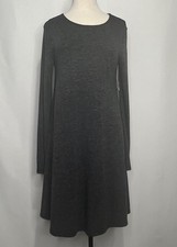 Old Navy NWT Women’s Size M Swing Dress Jersey Knit Heather Gray Long Sleeve