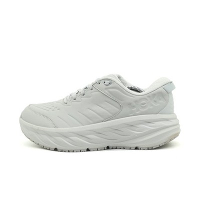 Hoka One Damen Bondi SR Wide Schuhe Weiß Leder Low Top Laufschuh EU 41 1/3