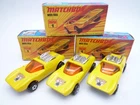 VINTAGE MATCHBOX SUPERFAST No.1e MOD ROD TRIO IN ORIGINAL BOXES 1971