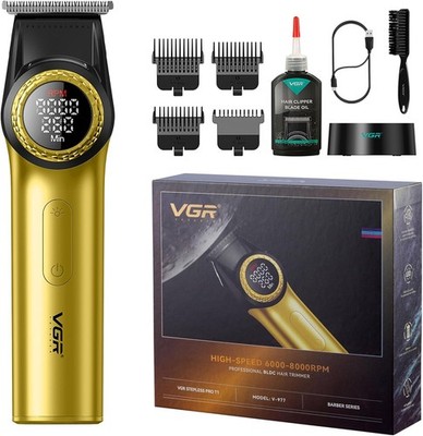 VGR 977 Professioneller Haarschneider Männer, 8000 U/min T-Blade Trimmer, Gold