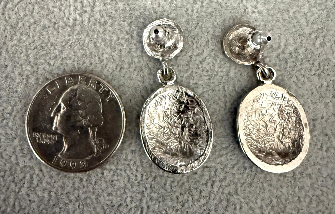 Sterling Silver Abalone Shell Drop Dangle Earring… - image 4