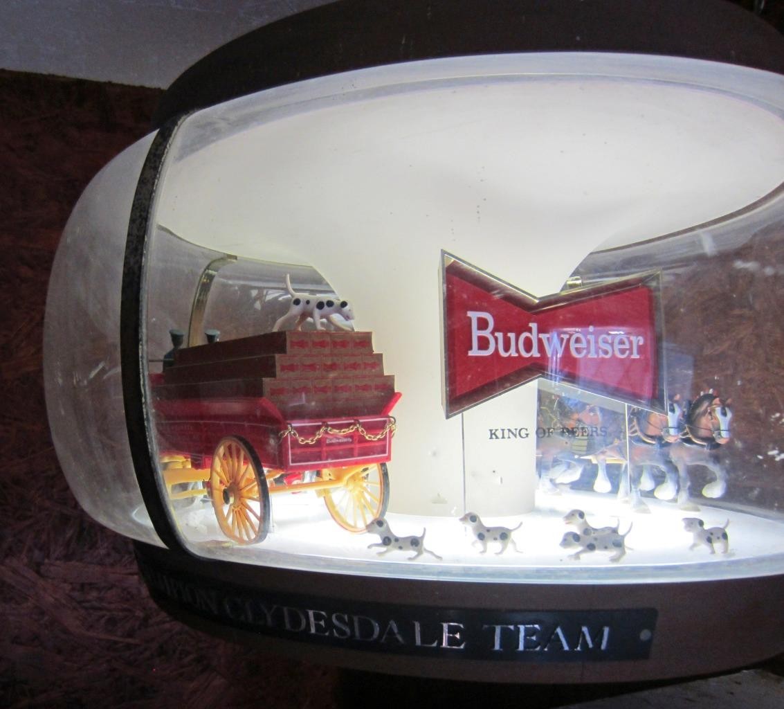 Vintage Budweiser World Champion Clydesdale Team Rotating Carousel
