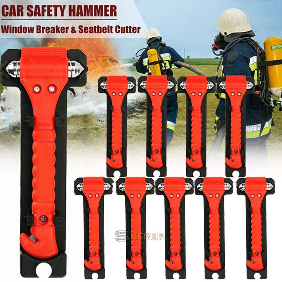 Herramienta de martillo de seguridad para automóvil de escape 2 en 1 con interruptor de ventana y cortador de cinturón de seguridad - EE. UU. Foto 2 de 4