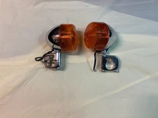 NEW OEM NOS Harley Davidson Front Fork Tube Mounted Turn Signal Amber Lens