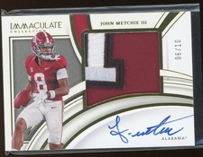 John Metchie III 2022 Immaculate Collegiate Logo Patch Rookie Autographs #/10