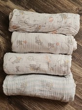 Disney Baby aden  anais Dumbo Muslin Swaddle Blankets 4 Pack Gray Blue White