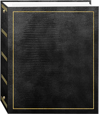 Magnetic Self-Stick 3-Ring Photo Album 100 Pages 50 Sheets , Black