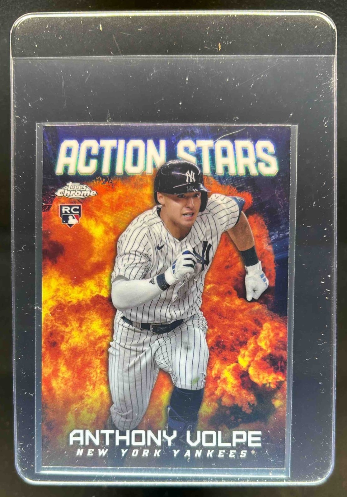 2023 Topps Chrome Update Anthony Volpe Action Stars RC Rookie #ASC-28 Yankees