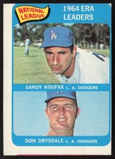 1965 Topps N.L. ERA League Leaders Sandy Koufax, Don Drysdale #8