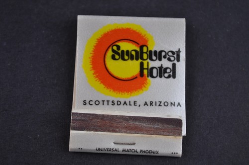 Vintage Sunburst Hotel Scottsdale AZ Matchbook Struck