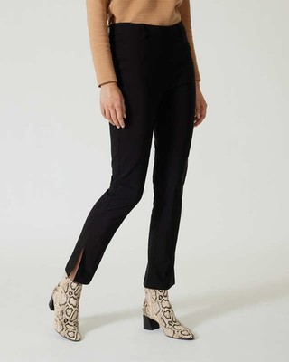 Hose schwarz 18 Damen Bengalinhose mit Schlitzen Kurzgröße 36 UVP: 59,99  P15